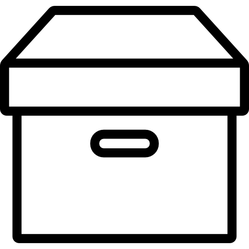 Cardboard box with lid  icon