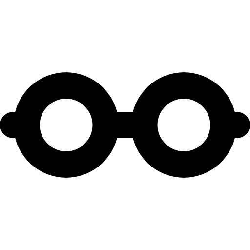 okrągłe okulary  ikona