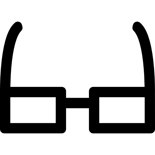 occhiali rettangolari  icona