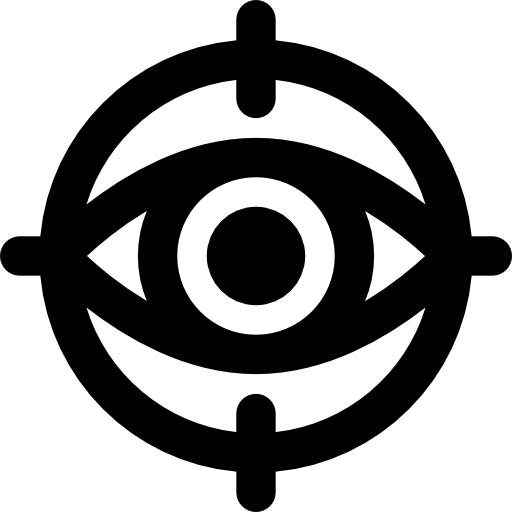 ojo y objetivo  icono