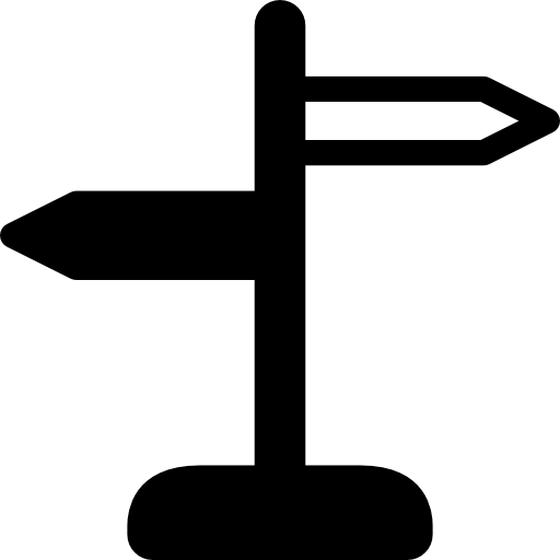 señal de dirección  icono