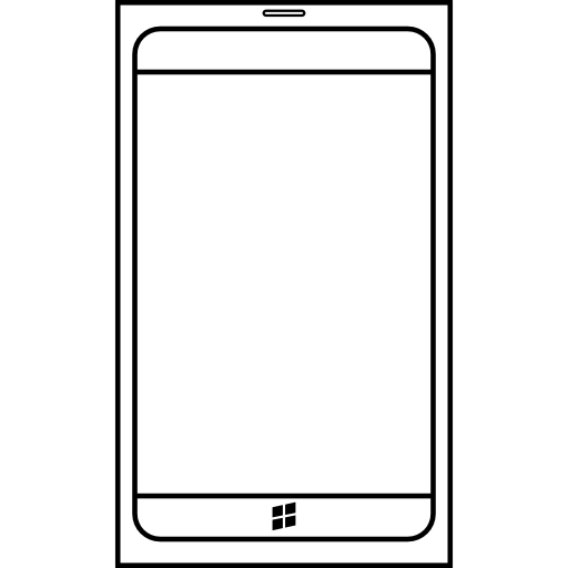 teléfono móvil con windows  icono