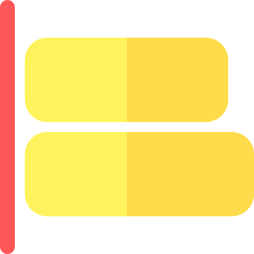 alinhar à esquerda Basic Rounded Flat Ícone