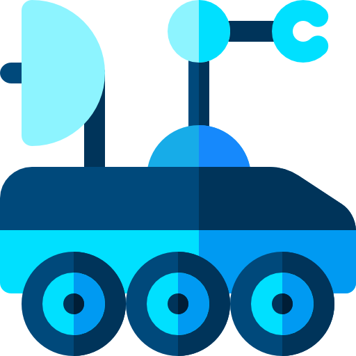 maan rover Basic Rounded Flat icoon