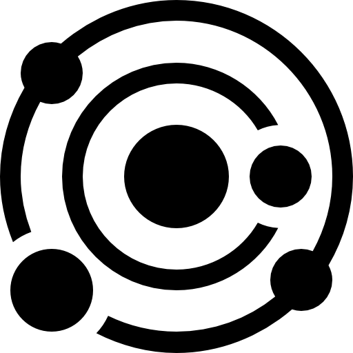 sistema solar Basic Rounded Filled icono