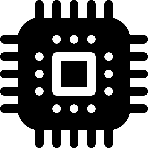 processore Basic Rounded Filled icona