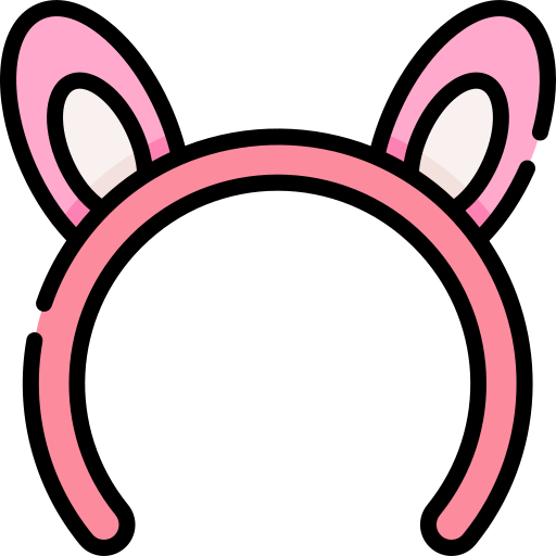 Bunny ears Kawaii Lineal color icon