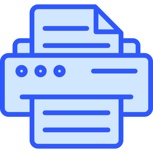 Printer machine Generic Blue icon