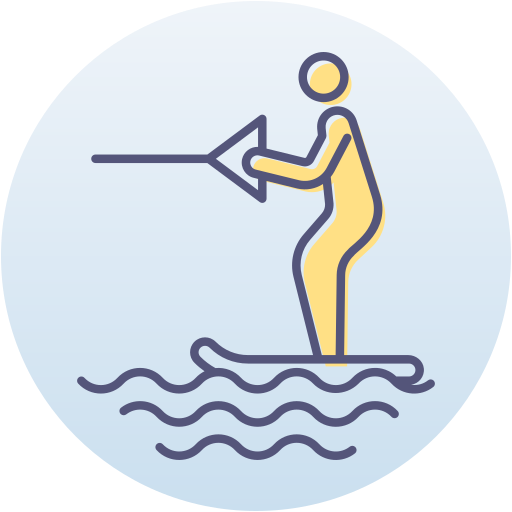 wasserski fahren Generic Circular icon