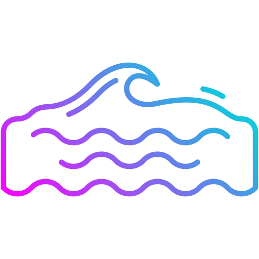 Water waves Generic Gradient icon