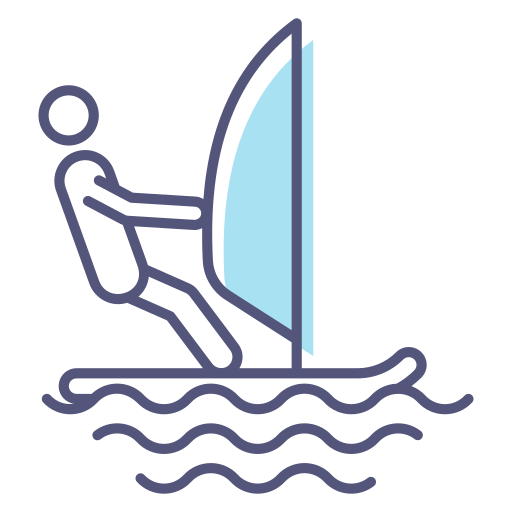 het windsurfen Generic Color Omission icoon