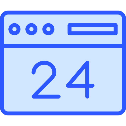 24時間 Generic Blue icon