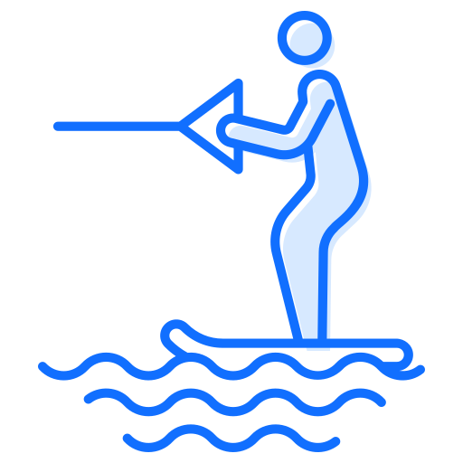 Water skiing Generic Blue icon