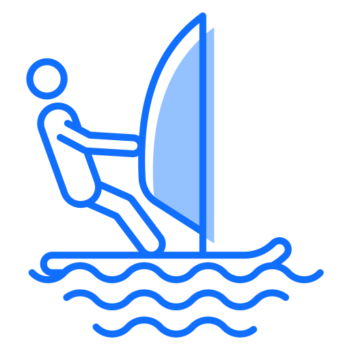 het windsurfen Generic Blue icoon