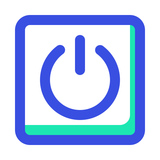 Power button Generic Blue icon