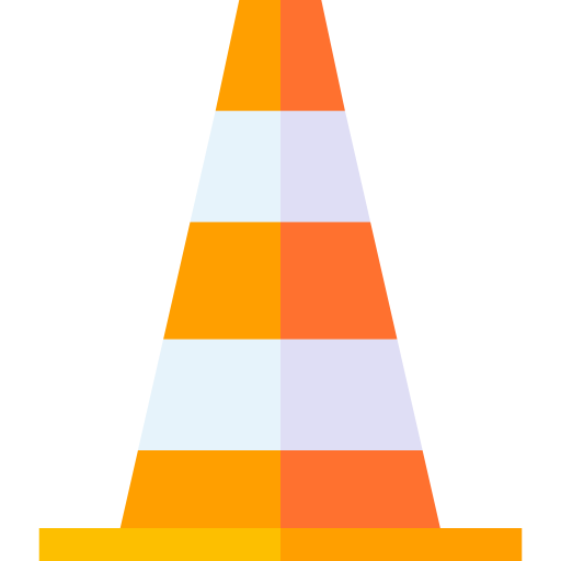 cone de tráfego Basic Straight Flat Ícone