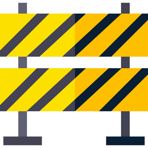 도로 장벽 Basic Straight Flat icon