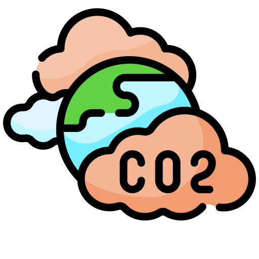 이산화탄소 Generic Outline Color icon
