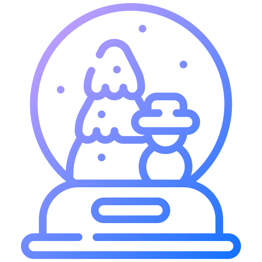 Śnieżna kula Generic Gradient ikona