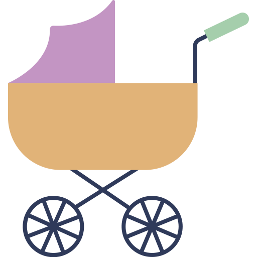 carrinho de bebê Dinosoft Flat Ícone
