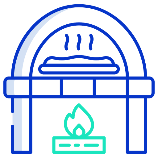 Wood fired oven Icongeek26 Outline Colour icon