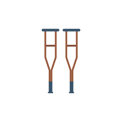 Crutches Dinosoft Flat icon