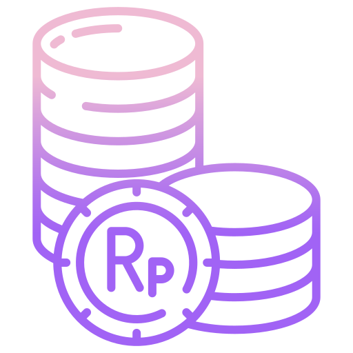 rupia indonezyjska Icongeek26 Outline Gradient ikona