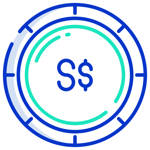 singapore dollar Icongeek26 Outline Colour icoon