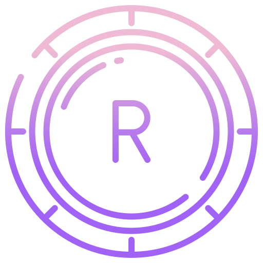 rand południowoafrykański Icongeek26 Outline Gradient ikona