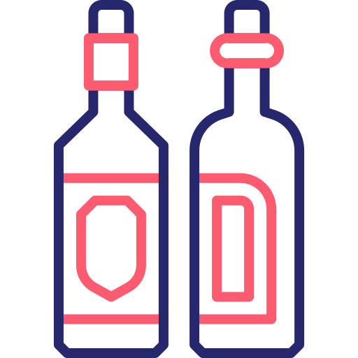butelka wina Generic Outline Color ikona