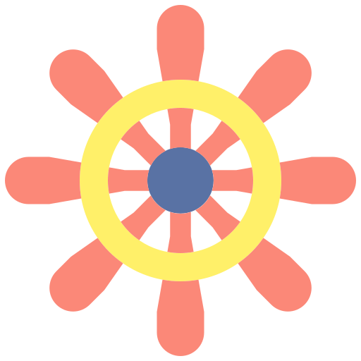 Ship wheel Good Ware Flat icon