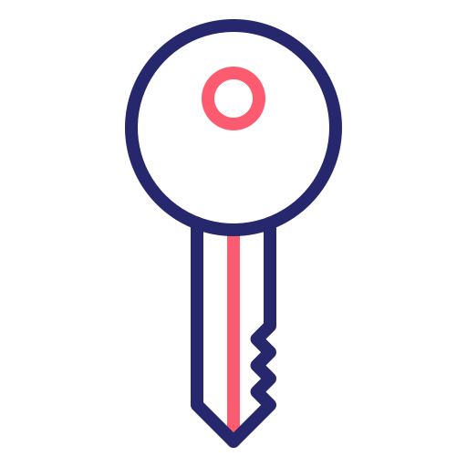 llave de la puerta Generic Outline Color icono