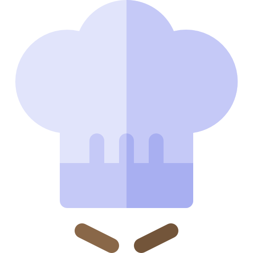 czapka szefa kuchni Basic Rounded Flat ikona
