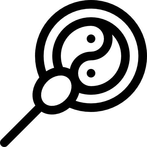 yin yang Basic Rounded Lineal icona