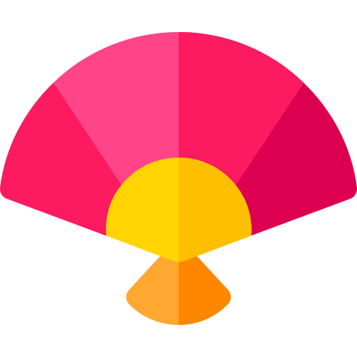 Paper fan Basic Rounded Flat icon