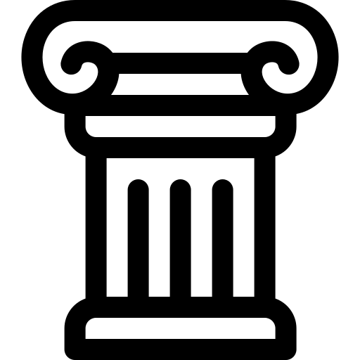 decoratieve kolom Basic Rounded Lineal icoon