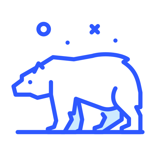 urso polar Darius Dan Blue Ícone