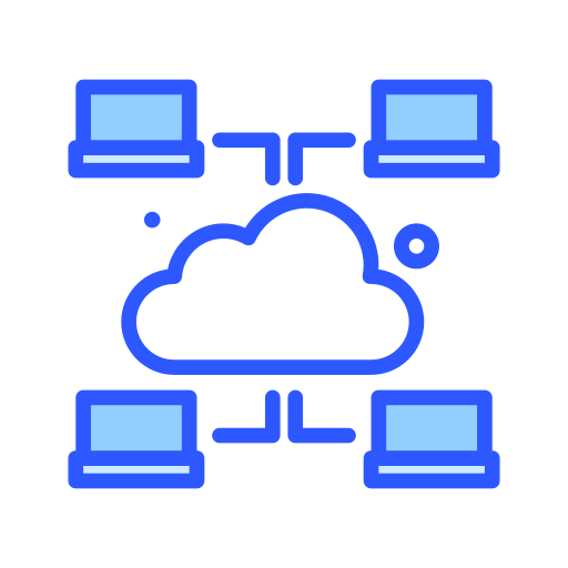 réseau cloud Darius Dan Blue Icône