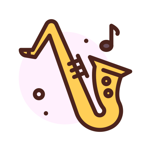 Saxophone Darius Dan Lineal Color icon
