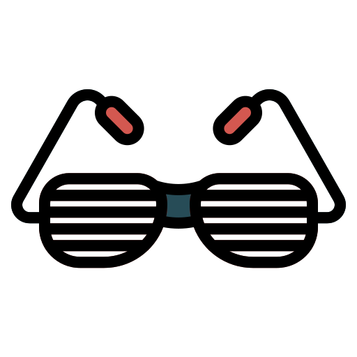 okulary na imprezę Generic Outline Color ikona
