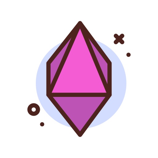 diamante Darius Dan Lineal Color icono