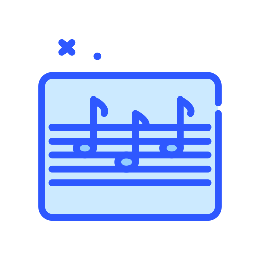 Music notes Darius Dan Blue icon