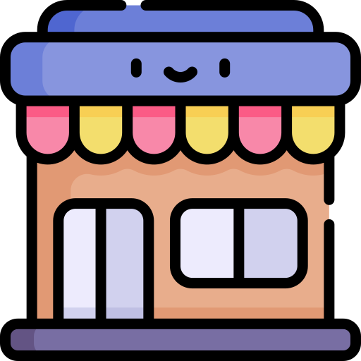店 Kawaii Lineal color icon