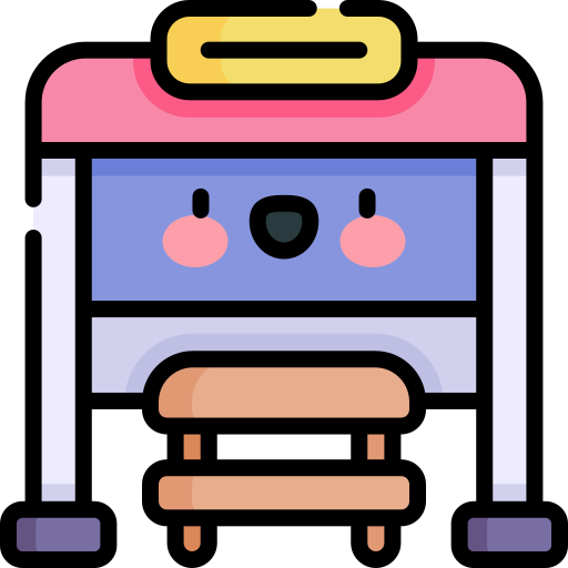 bushalte Kawaii Lineal color icoon