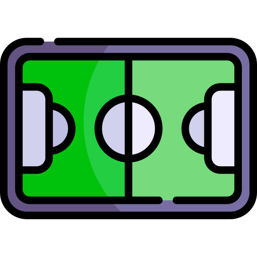Футбольное поле Kawaii Lineal color иконка