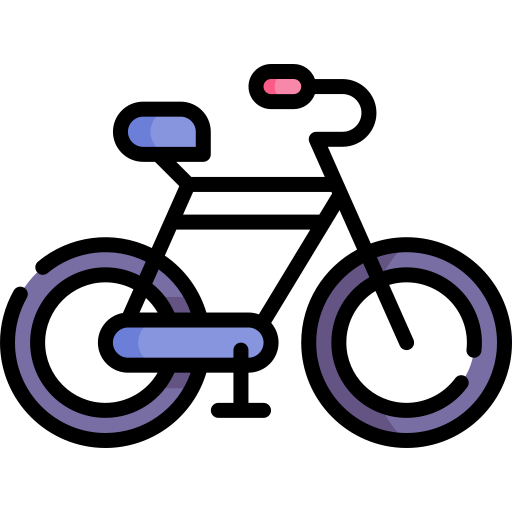 vélo Kawaii Lineal color Icône