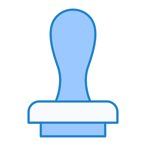 rubberen stempel Generic Blue icoon