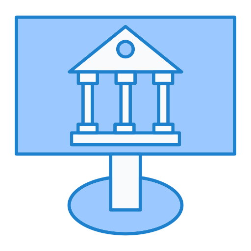 services bancaires sur internet Generic Blue Icône