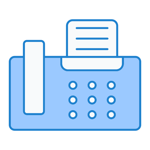 Fax machine Generic Blue icon