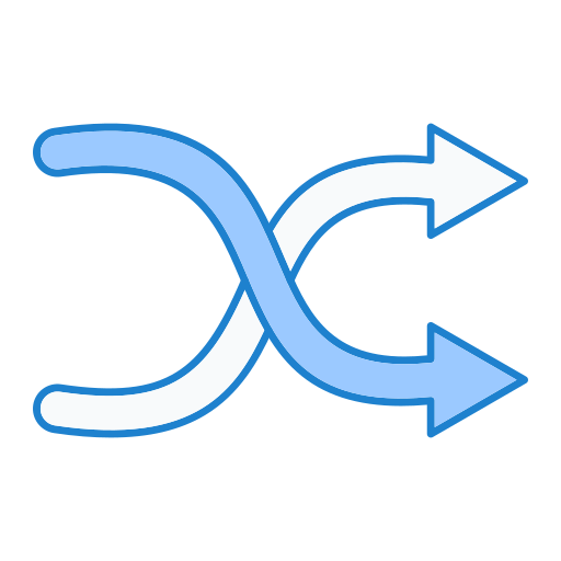 Shuffle Generic Blue icon